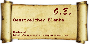 Oesztreicher Blanka névjegykártya
